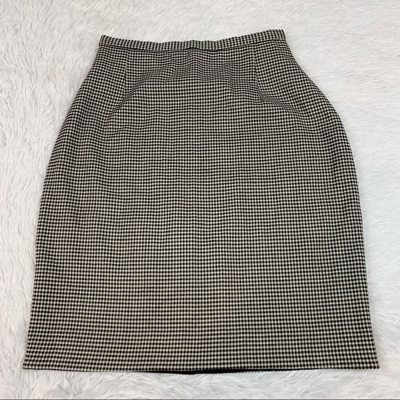RODIER Dresses & Skirts - Rodier Women check plaid wool blend pencil skirt high waisted